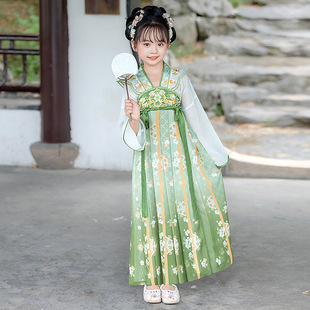 Девушка Hanfu в китайском стиле супер фея летнее платье девушка 2024 новая юбка с короткими рукавами