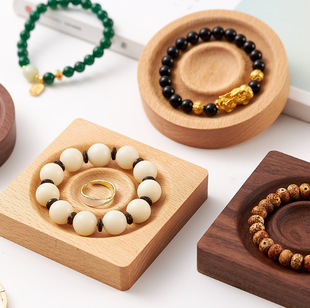 Cross-border bracelet tray props display tray display rack wooden jewelry tray beaded pendulum jewelry bracelet rack