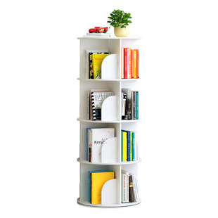 [Strength Factory] Rotating Bookshelf Floor 360-degree Simple Children's Storage Shelf Simple Student Bookcase