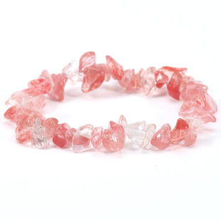 Cross-border Color Irregular Stone Crystal Natural Stone Bracelet Women's Elastic Adjustable Simple All-match Bracelet