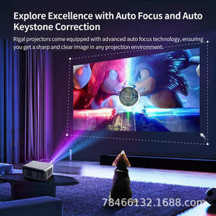 Regel S8 dust-free 1080p HD optical eccentric closed projector Android projection screen home projector