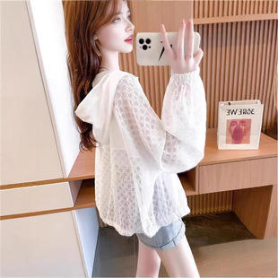 Summer Sun Protection Clothing Cardigan Thin Coat Women's Trendy 2025 New Style Western Style UV Protection Loose Lightweight Sun Protection Clothing