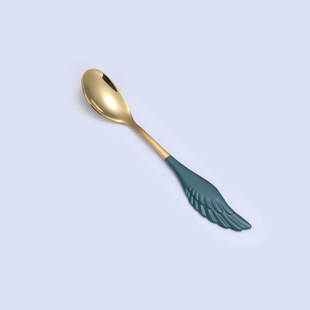 Cross-border 304 stainless steel coffee spoon dessert spoon wings spoon Fork creative tableware Nordic style Christmas gift box