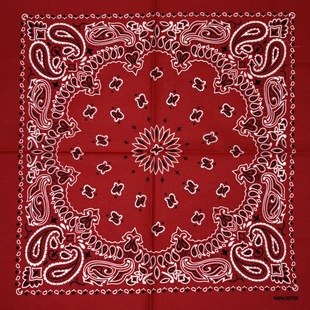 AliExpress Explosions Pure Cotton Double Cashew Outdoor Turban Paisley Amoeba Square Scarf European and American Vintage Sports Hat Scarf