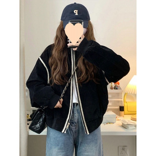 2024 Spring New Zipper Coat Women's Small Chanel Style Design Collar Baseball Suit Jacket High-end Top