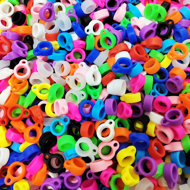 CRASPIRE Anti-Lost Lanyard Set - 36 PCS 3 Size Silicone Rings For Keys, Pens, Small Items