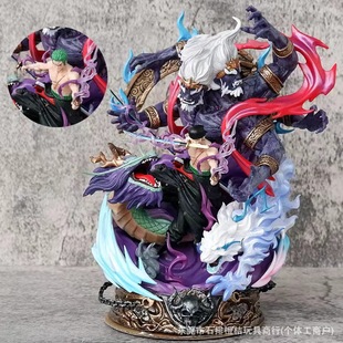 One Piece Premium Edition Hell King Yamato Zoro GK Фигурка Hell Zoro Двуглавая скульптура Сценическая фигурка.