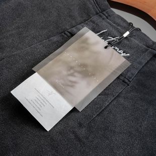 New Clothing Tag 2025 Fog Simple Tag Translucent Thickened Tag Design for Men and Women Clothing Tag