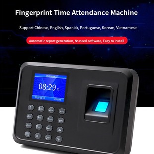 Fingerprint Punch-in Time Attendance Machine/english Version Upper and Lower Class Punch-in Device Supports Multi-language Version