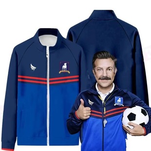 New Ted Lasso AFC Richmond Football Coach stand collar zipper jacket 3D digital printing direct sale