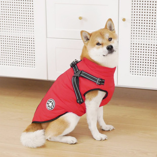 Factory direct supply cross-border reflective big dog clothes cold-proof warm pet cotton-padded clothes waterproof autumn and winter dog assault clothes