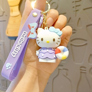 New HelloKitty Cartoon Keychain Cute Sanrio KT Cat School Bag Pendant Kidsren's Reward Small Gift