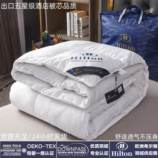 Hilton Hotel Thickened Warm Feather Velvet Quilt Winter Quilt Spring and Autumn Quilt Double Student Quilt Core Dormitory Gift Quilt