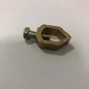 Supply high quality brass lightning protection fittings grounding wire clamp grounding rod wire clamp