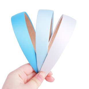 Headband colorful satin headband 3cm wide edge handmade DIY hairpin simple headband women's hair accessories supply