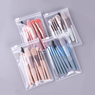 Mini 8 makeup brushes suit beginner macaron plastic handle makeup brush blush eye shadow makeup tools