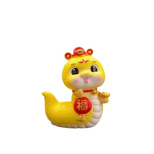 New National Fashion Golden Snake Storage Ornaments Zodiac Year of the Snake Tray Home Decoration Mascot Snake Treasure Doll Crafts
