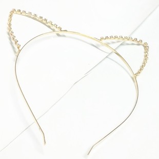 New Cat ear headband alloy rhinestone headdress hot-selling headband