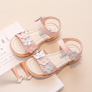 Children's shoes Children's leather princess shoes 2023 New Baby summer shoes open toe beach sandals