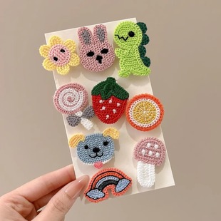 Baby does not hurt the hair Velcro baby hair finishing artifact bangs cartoon fruit lanugo stickers children's hair clip