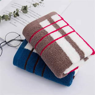 Gold cotton padded four square towel GA6020 stripe absorbent a generation of 36*34