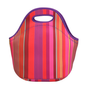 Cross-border Digital Printing Lunch Bag Thickened Thermal Insulation Diving Material Lunch Bag Waterproof Ice Drinking Water Material picnic bag