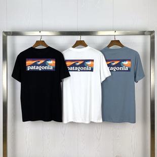 Outdoor ocean wave series men's and women's popular summer short sleeve T-shirt