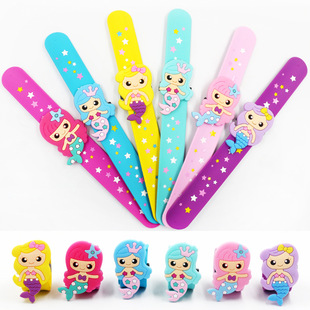 Amazon Mermaid Snap Ring Star Silicone Pat Bracelet Party Activity Wristband Children's Toy Bracelet