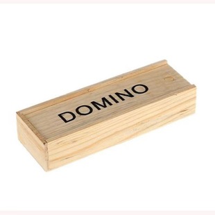 Классическая деревянная коробка DOMINOES Черный 28 Домино Деревянные строительные блоки Головоломка Не Пай Гоу Развлечения