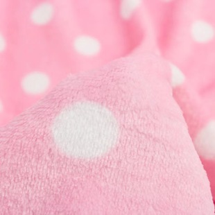 Double-sided Flannel Printed Polka Dot Fabric Coral Velvet Printed Shoe Hat Blanket Cushion