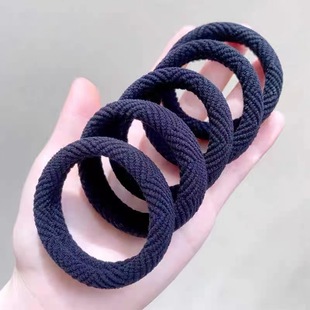 Thick Head Rope 2024 New High-end Leather Tendon Women's Head Tie Hair Ring Headwear High Horsetail Hair Rope Durable Hair Ring
