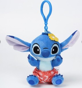 Disney Genuine Strawberry Bear Plush Pendant Stitch Judy Three-Eye Grasp Keychain in stock Wholesale Women