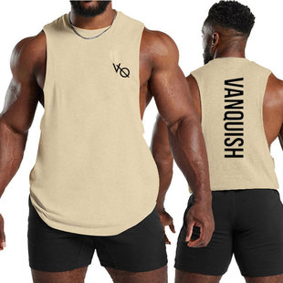Vanquish Summer Cross-Border Sports Fitness Men's Vest Fitness Training Vest Loose Large Size Sleeveless Vest