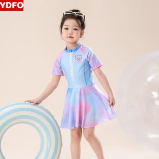 Children's Swimwear Little Girl's Summer New Style Split Girl's Professional Sun Protection Cartoon Hot Spring Swimsuit