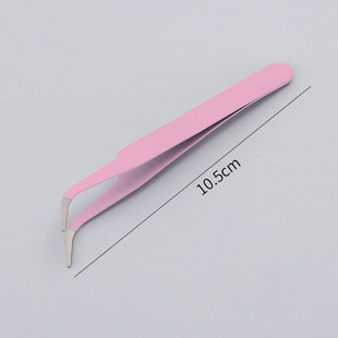 Stainless Steel Tweezers Macaron Straight Head Elbow Hand Account Tweezers Pointed Color Nail Art Fake Eyelash Curler Grafting Eyelash