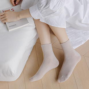 Socks Women's Spring and Summer New All-match Simple ins Trendy Light Mouth Solid Color Short Socks Sports Casual Japanese Style Socks