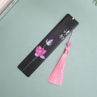 Factory direct sales of national wind bookmarks mahogany ebony lotus clear rhyme wooden bookmarks company scenic spots creative gifts wholesale