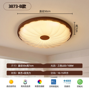 Light Luxury Round Bedroom Ceiling Light Warm Romantic Room Light Simple Modern Wedding Room Home Light Villa Door Light
