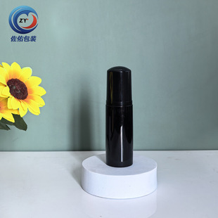 in stock 30 Teeth PET Black Cleansing Bubble Mousse Bottle 100ml60ml Pressing Foam Bottle Cosmetic Bottling