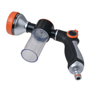 Home and car dual-purpose cleaning high-pressure water gun small gardening water spray gun 10 function thumb push foam spray gun