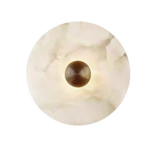 Natural Spanish Marble Wall Lamp Tv Background Wall Full Copper Lamp Accessible Luxury Creative Art Hotel Bedroom Bedside Lamp