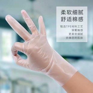 disposable gloves food grade special tpe plastic commercial thickened durable kitchen pvc catering withdrawable box