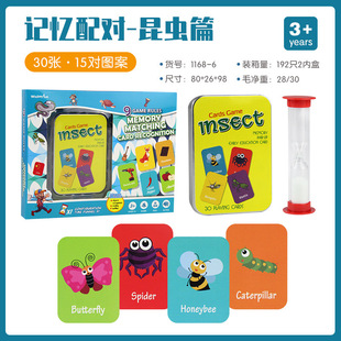 Children's Memory Training Matching Cards Find the Same Cognitive Cards Animal Traffic English Fruit Identification Cards
