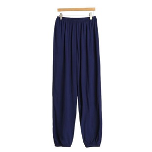 Men's Cotton Silk Casual Pants Summer Artificial Cotton Solid Color Air Conditioning Pants Home Pants Anti-mosquito Pants Thin Loose Leg Pants