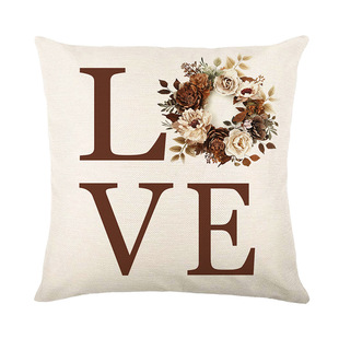 2024 cross-border plant flower pillow cover autumn home decoration sofa cushion cover living room bedroom pillow wholesale
