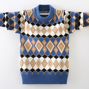Big children's sweater boys padded cotton shirt 8-15 years old children's sweater pullover sweater a generation of hair