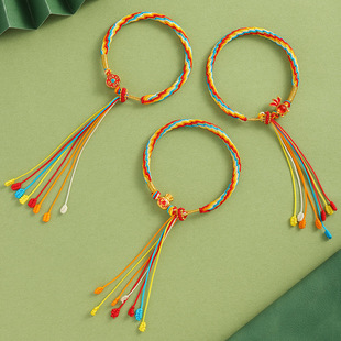 2025 new reincarnation hand rope finished antique men and women couples fishtail reincarnation knot woven bracelet Dragon Boat Festival wholesale