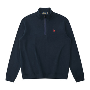 Autumn and Winter Polo Men's Sweat Half Zipper Collar Cotton Pony Couple's Casual Paul Thin Long Sleeve in stock