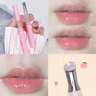 MAFFICK ~ Peach Flavor Honey Dew Lightweight Moisturizing and Not Greasy Anti-Dry and Cracking Moisturizing and Desalinating Lip Pattern Essence Oil