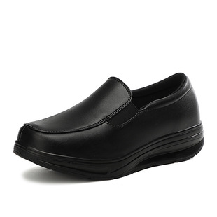 Cross-border new nurse shoes women's soft bottom breathable not tired feet comfortable non-slip thick bottom increased mid heel medical work shoes